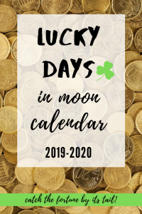 Lucky days lunar calendar - organize your life with Moon