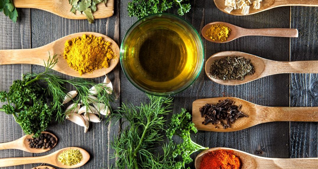 Moon magick herbs in kitchen