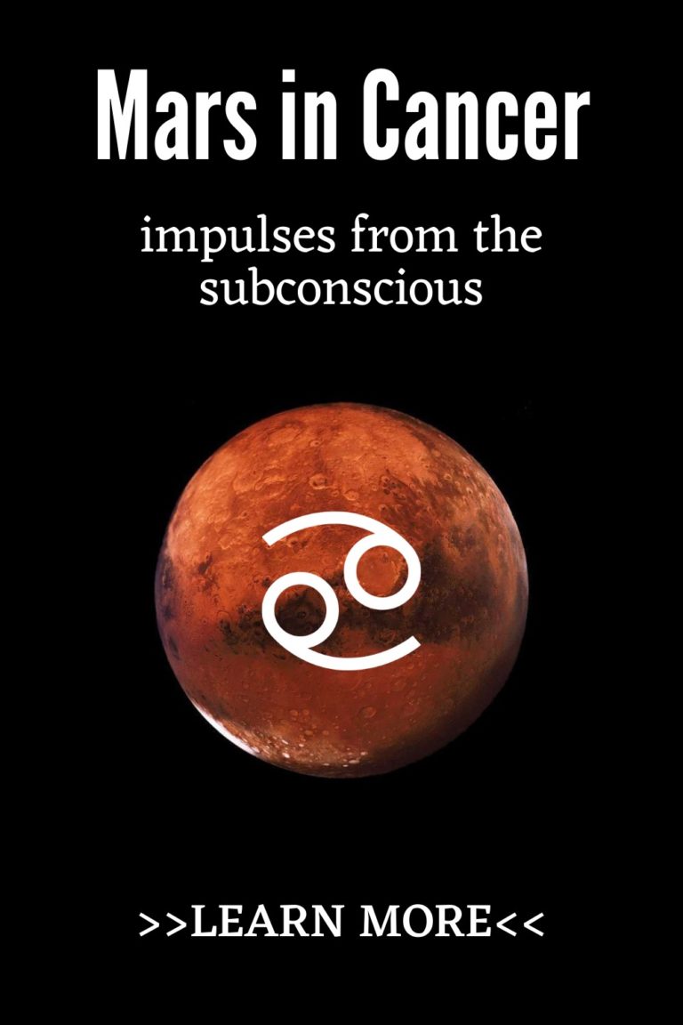 Mars in Cancer impulses from the subconscious Moon Organizer