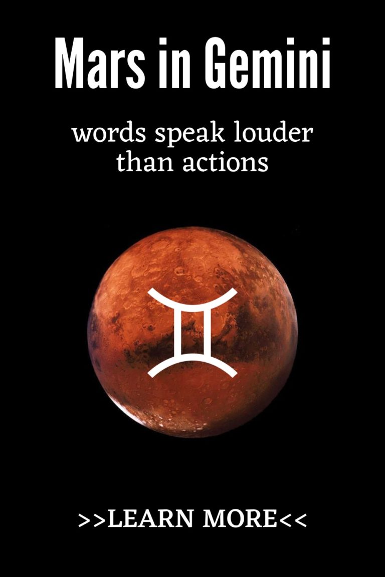 Mars in Gemini words speak louder than actions Moon Organizer